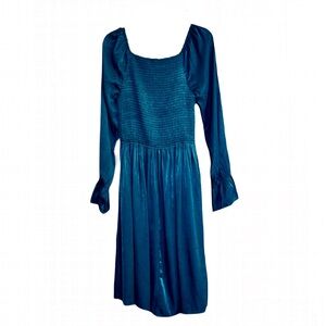 Mikarose Elegant Teal Long sleeve dress size small